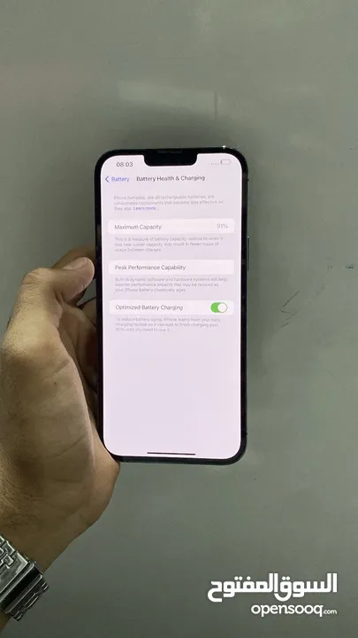 عرض خاص اخر حبه ايفون 13 برو ماكس 512 بطاريه 91‎%‎ لون اسود ملكي