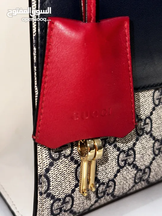 Gucci Small Padlock Shoulder Bag in GG Supreme Canvas & Leat...
