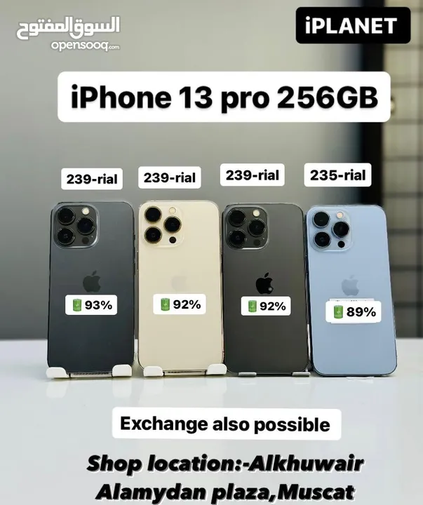 iPhone 13 Pro 256 GB Various Colors available at Affordable Price