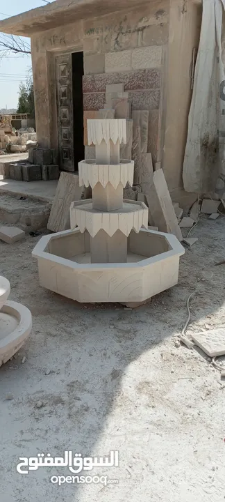 نوافير وشلالات وباربيكو وجميع انواع ديكورات الحجر الطبيعي  العنوان الزرقاء الجديده
