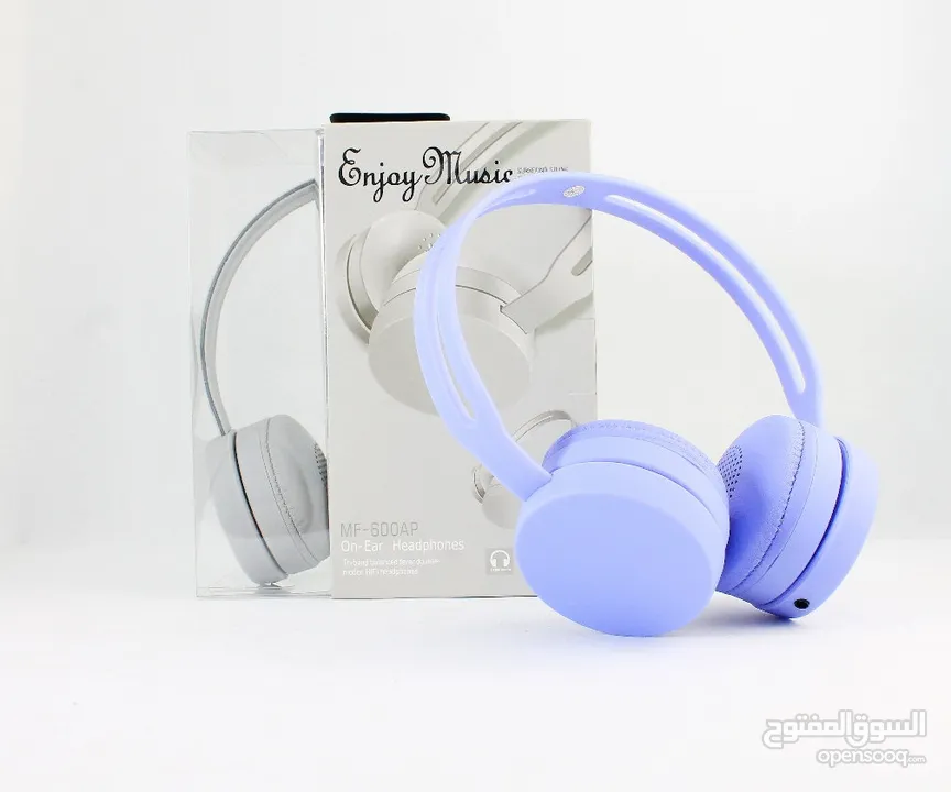 MF-600 AP HEADPHONENJOY MUSIC سماعات رأس هيد سيت 