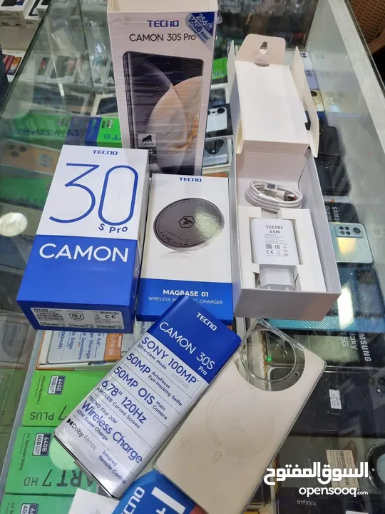 مشغل ايام Kamon 30S pro جيجا 256 رام 16 مكفول بالشركة أغراضة والكرتونه الأصلية متوفر توصيل