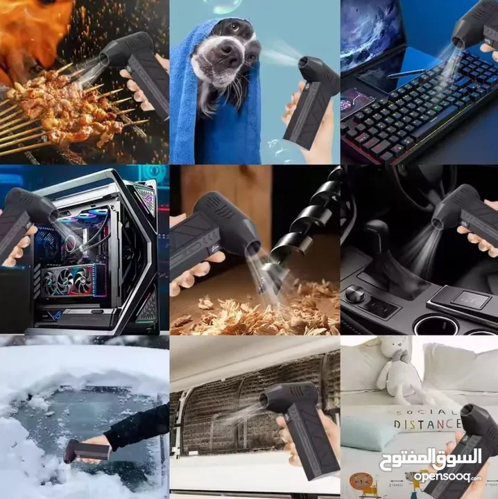 هواء قوي لتبريد فوري وسريع  تقنية Brushless = عمر أطول وأداء ثابت Mini Jet Fan – مروحة توربينية