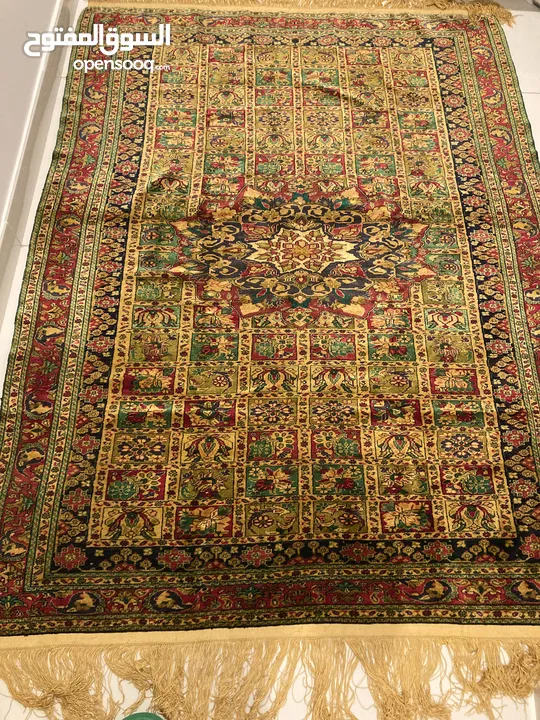 Iranian Handmade Carpet - Pure Golden Silk