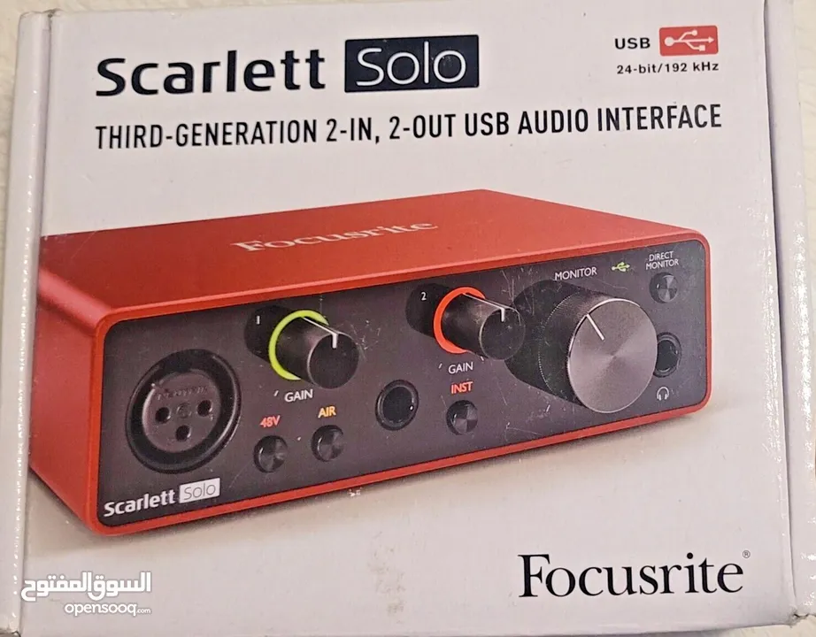 New Sealed Unused Focusrite Scarlett Solo 3rd Generation