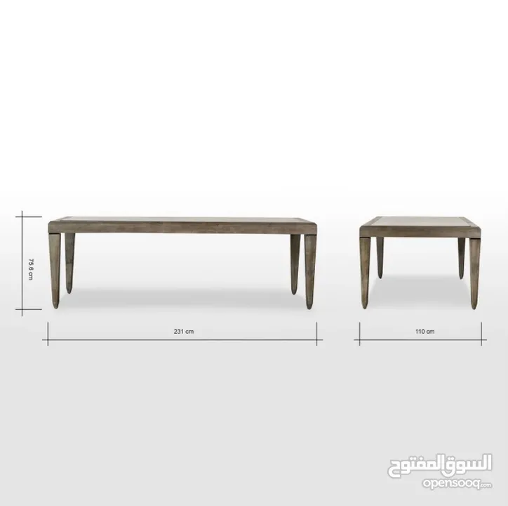 Wooden dinning table for 8 people طاولة طعام خشبية لثمانية اشخاص