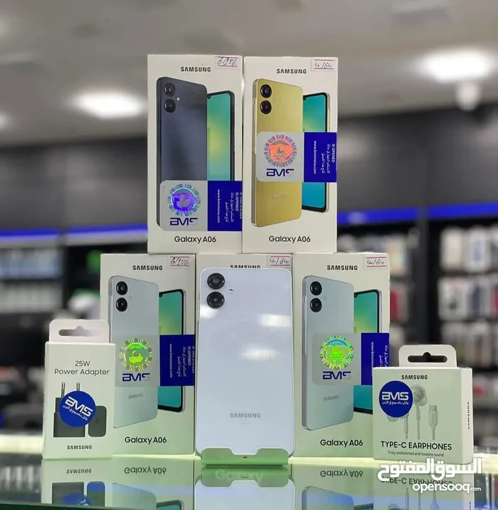 جهاز جديد بالكرتونة Samsung A06 رام 8 و 12 جيجا  64 و 128 مكفول سنة متوفر توصيل