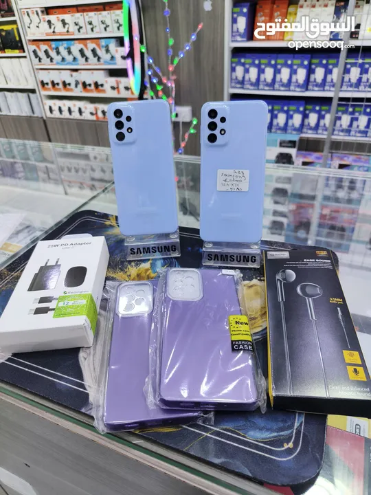 الازرق البارد متوفر SAMSUNG A23 رام 12 جيجا 128 بدون كرتونه معه بكج هدية متوفر توصيل