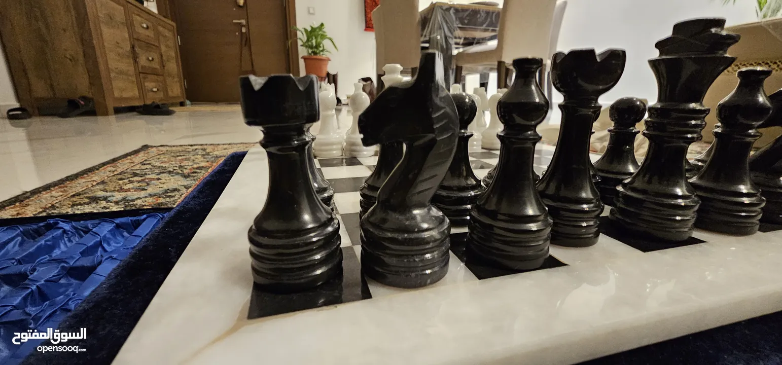 black and white Marble Chess board