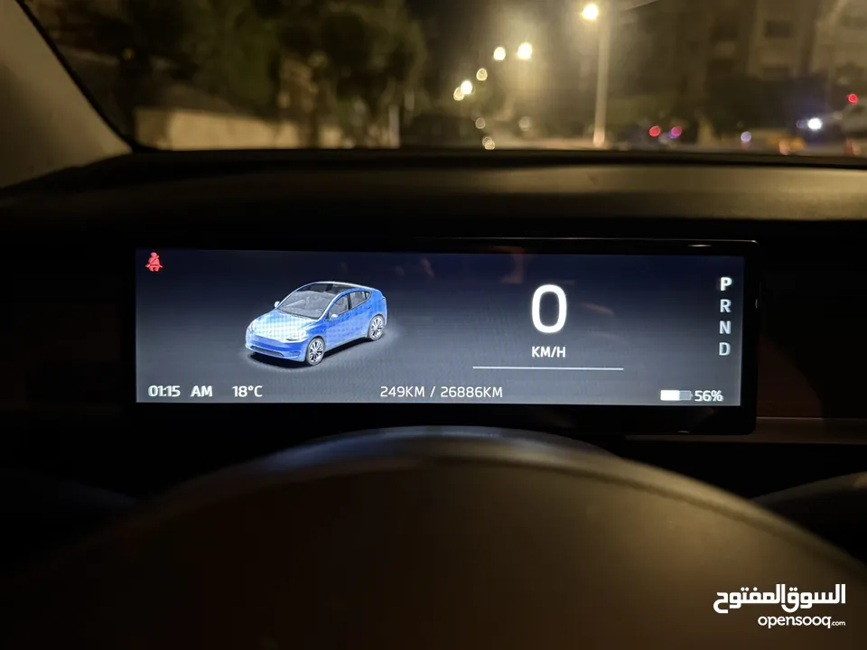 شاشة عدادات تسلا موديل3/y تدعم كارب بلي واندرويد اوتو