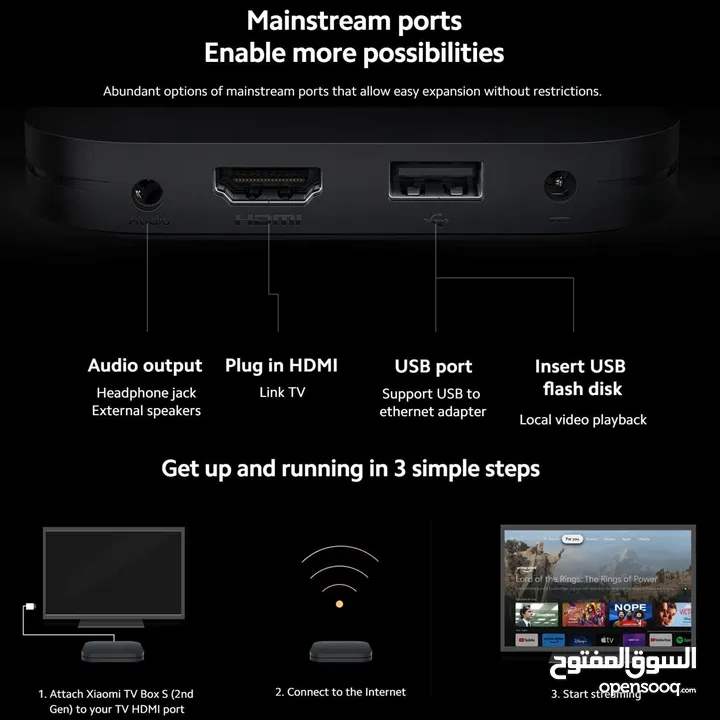 Xiaomi TV Box S (2nd Gen) 4K Chromecast  Streaming Media Player Google TV