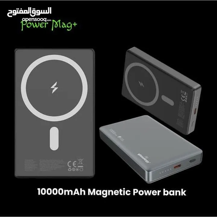 باور بانك مغناطيسي أنيق – شحن سريع في جيبك!ما تضلّك تدور على شاحن  10000mAh بتقنية الشحن اللاسلكي