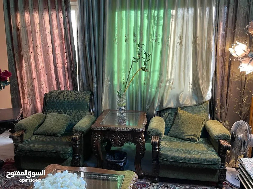 طقم كنب حفر فخم موديل كلاسيك وطقم خشب زان