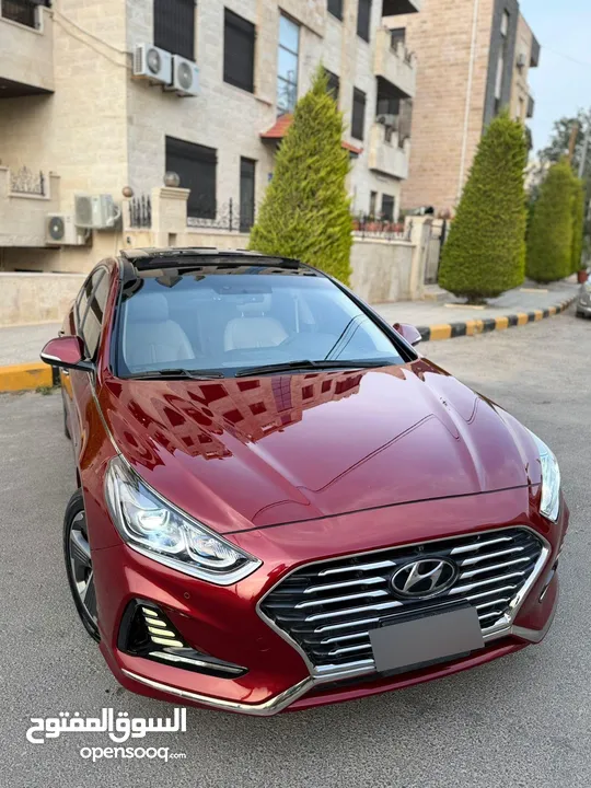 هيونداي سوناتا 2018 فل كامل ليميتد فحص كامل كرت ابيض وارد الشركة للبيع بسعر مميز