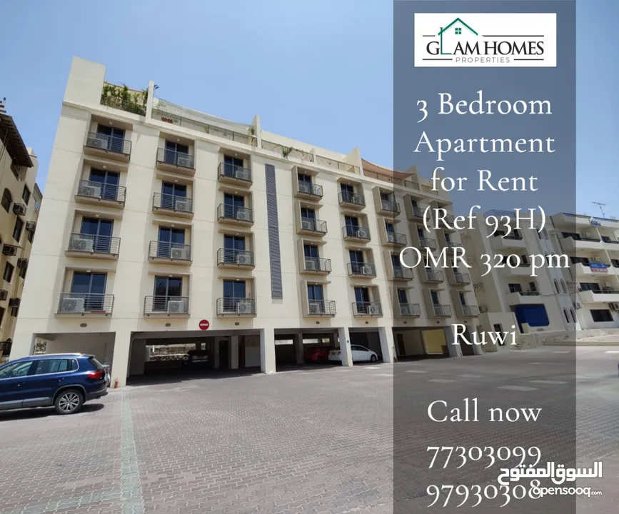 3 Bedrooms Apartment for Rent in Ruwi REF:93H