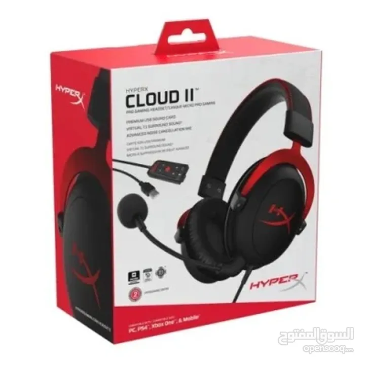 سماعات   7.1 HyperX Cloud II  جديده بسعر مغري  لفتره  محدودة لحق حالك
