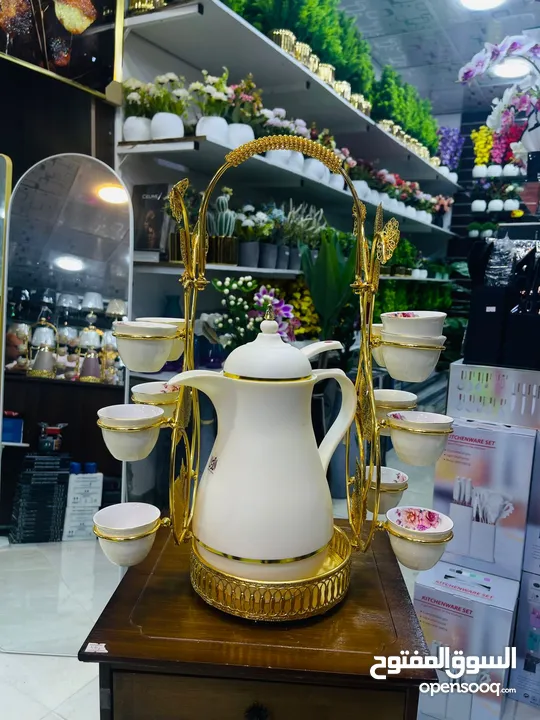 طقم دلة +12 فنجان +حمالة