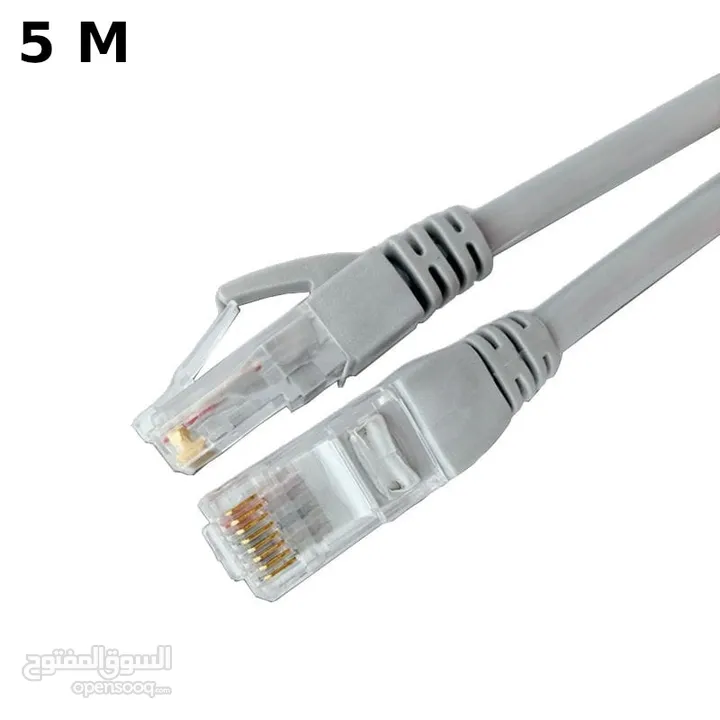 CABLE E.NET CAT6a patch cord gray 5M كوابل انترنت 5M