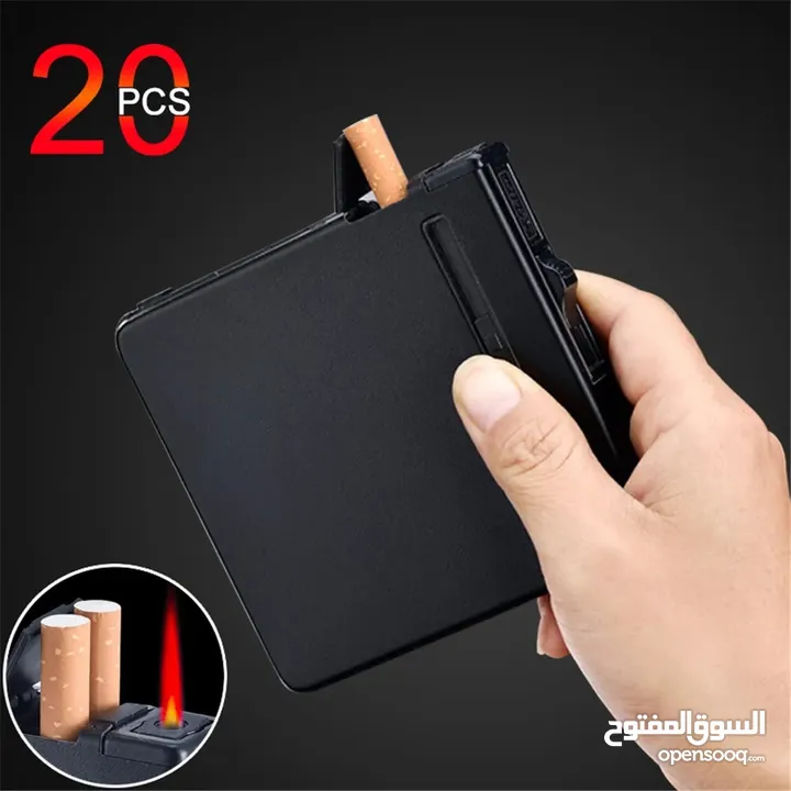 available cigarette box with built in lighter