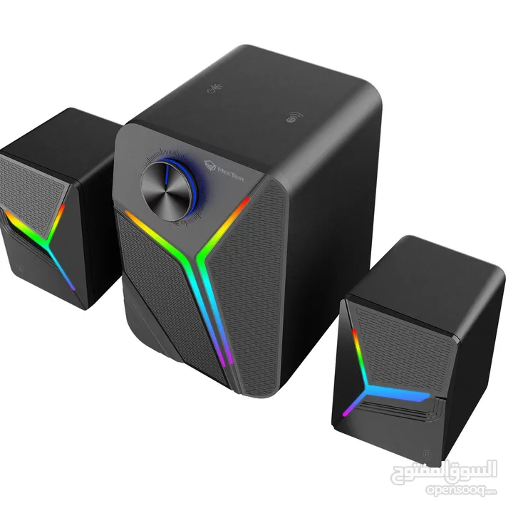 Meetion SP2011 2.1 Gaming Stereo Desktop Speakers with Subwoofers سماعات بإضاءة