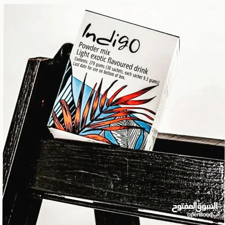 مشروب Indigo طبيعي غني بالمكونات النباتية  Indigo مشروب نباتي لتعزيز النشاط  مشروب صحي بنكهة طبيعية