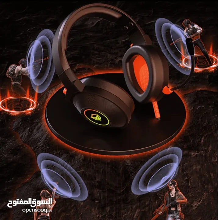 Meetion HP012 RGB 7.1 Virtual Surround Sound Gaming Headset USB سماعات جينمغ العاب