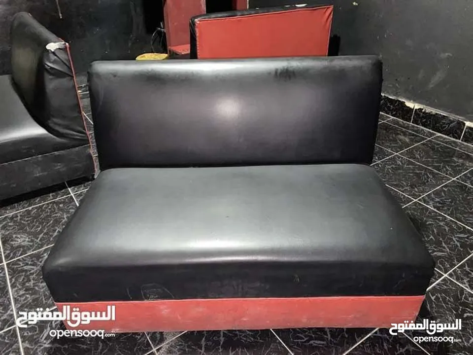 لقطه : صوفات كنب جلد نخب حسب الصور للمحلات ونوادي الالعاب والحلاقين
