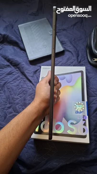 تاب Samsung Galaxy Tab S6 Lite بحالة ممتازة  كرتونة + قلم + ملحقات جديدة + كفر هدية