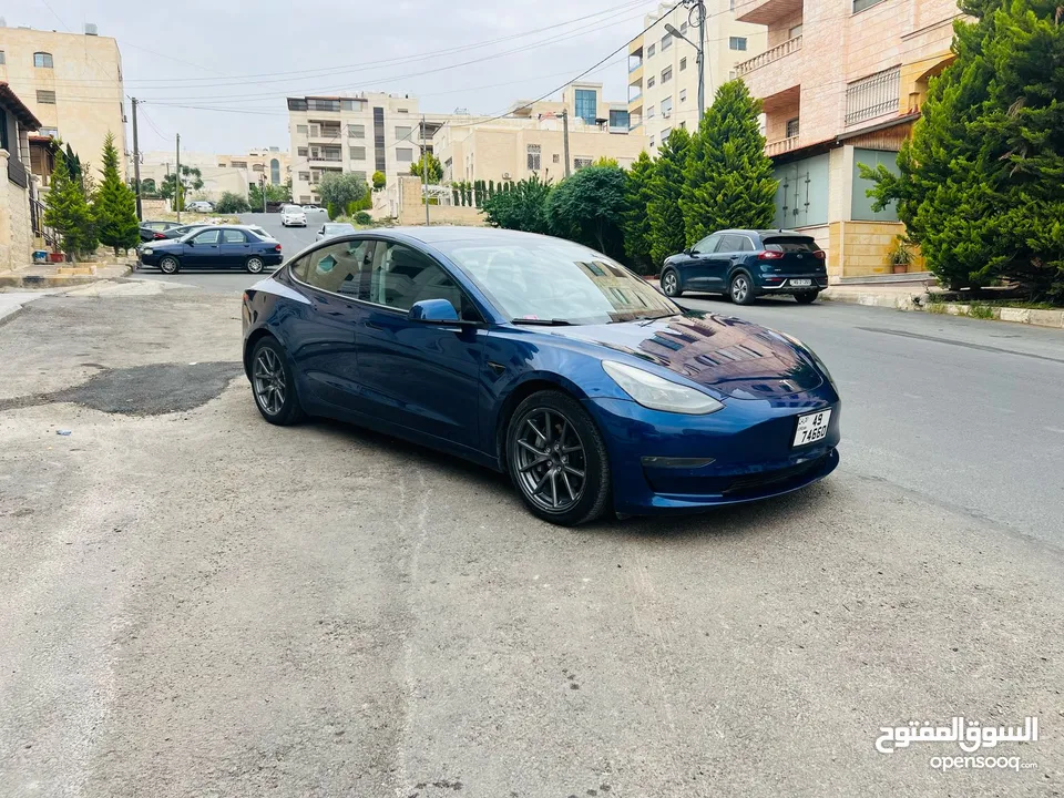 تيسلا 2021 لون ابيض ولون كحلي تب نظافه