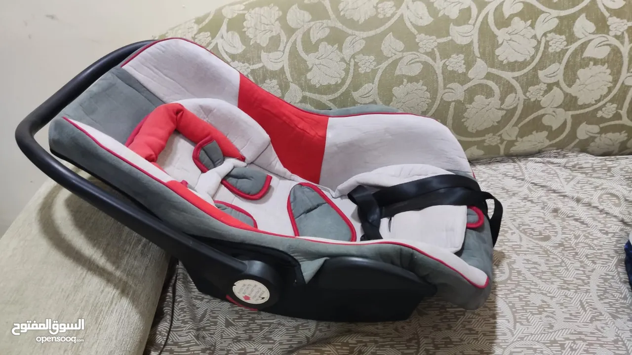 used car seat and stroller