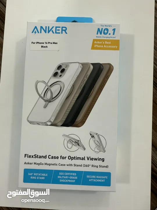 كفر انكر الأصلي ماج سيف آيفون 16 برو ماكس Anker FlexStand case for Optimal viewing IPhone 16 Pro Max