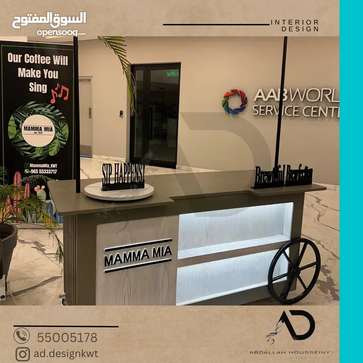 تصميم وتنفيذ وتشطيب ديكورات داخلية وبوث معارض ( المشاريع السكنية والتجارية) تسليم مفتاح م. ديكور