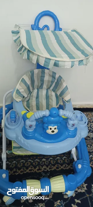 مكنسة كهربائية عدد 2 + كرجه "تعليم مشي الاطفال"