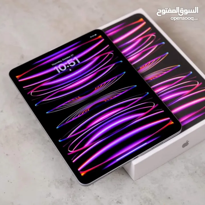 جهاز ايباد برو M2 2022 مستعمل  نظافة 98‎%‎  بطارية 95  ذاكرة 128  ملحقات كاملة كفالة سمارت باي