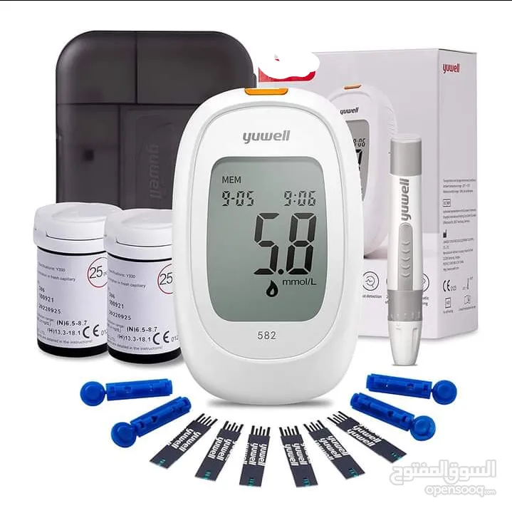 جهاز فحص قياس نسبه السكر في الدم الناطق بالعربي FINAL CHEK جهاز فحص سكري  السكري blood glucose meter