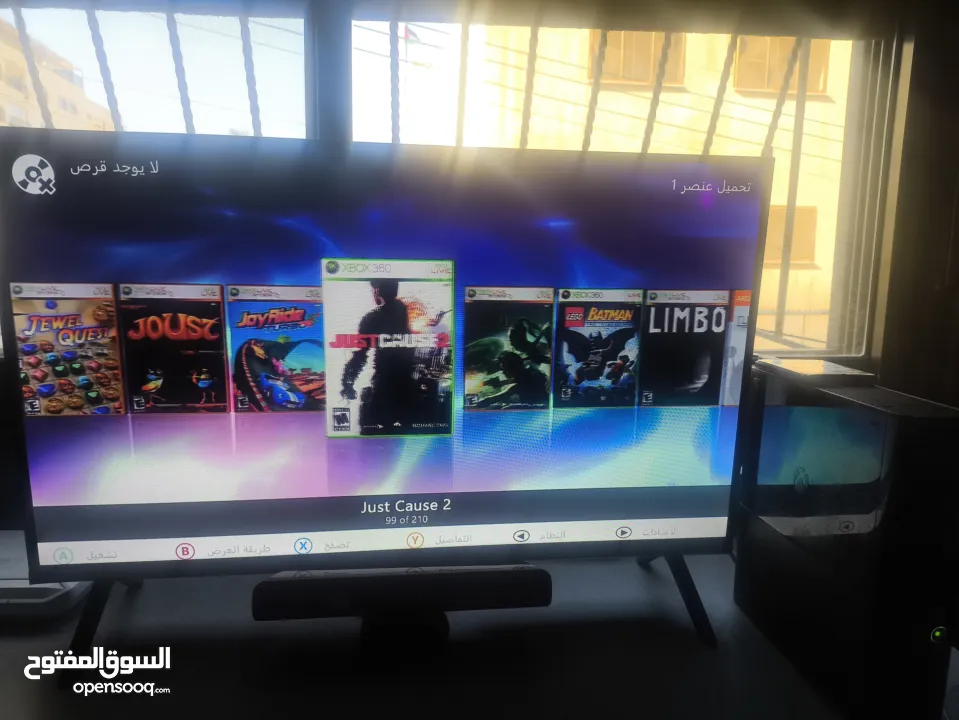 xbox360 مجدد مهكر مع ايد و250 لعبة من افضل الالعاب وكونيكت السعر 550 شيكل غير قابل للتنزيل