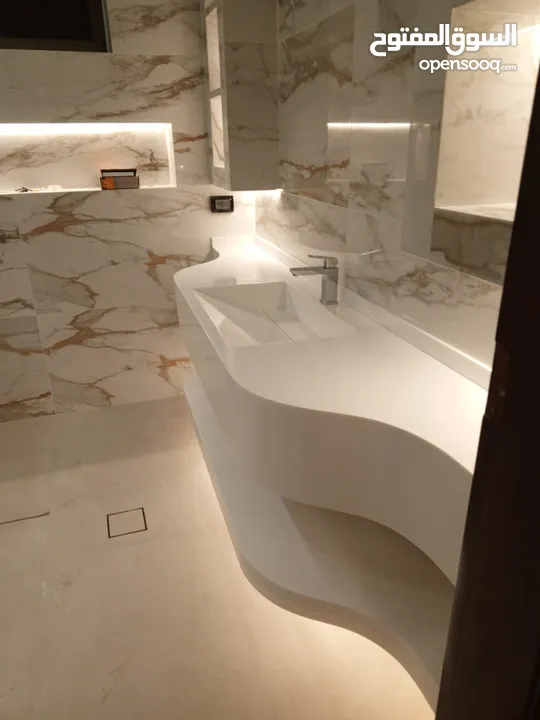 تفصيل مغاسل رخام صناعي مغسله كاونتر كاونترات corian كوريان كورين اكريليك مغسلة كوارتز بورسلان ديكور
