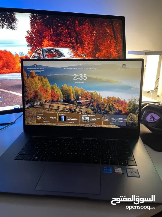 للبيع لابتوب Huawei أنيق وخفيف – معالج i5 الجيل 11 – شاشة FHD – حالة ممتازة بدل سعر 360 صار 320