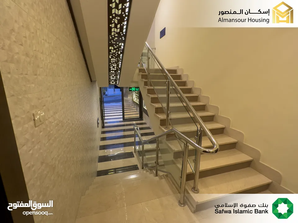 شقة شبه ارضي 235م2 للبيع في منطقة حي المخيل / مشروع النخيل 27 ( إسكان المنصور )