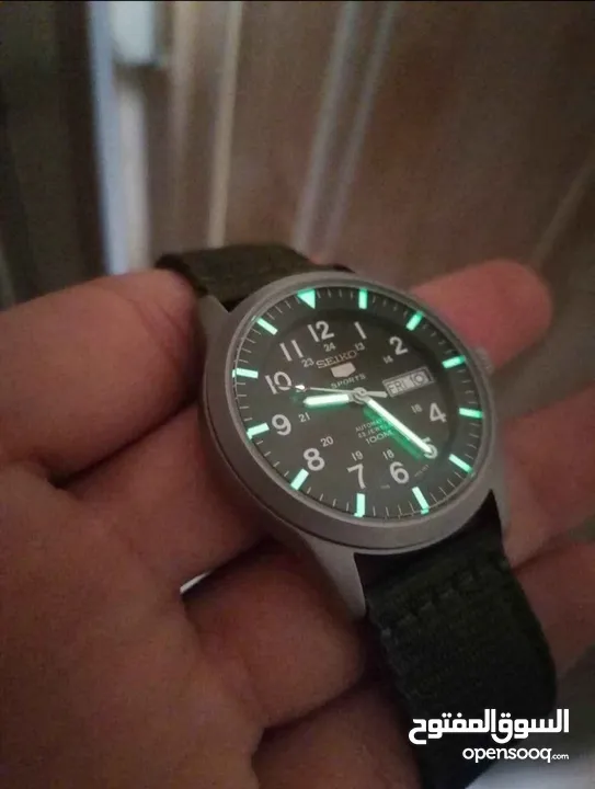 ساعة سيكو اوتوماتيك ياباني اصلي (Seiko 5 Military)