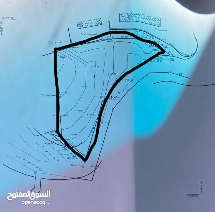 للبيع قطعه ارض مساحة 1400 متر بيت ايبا