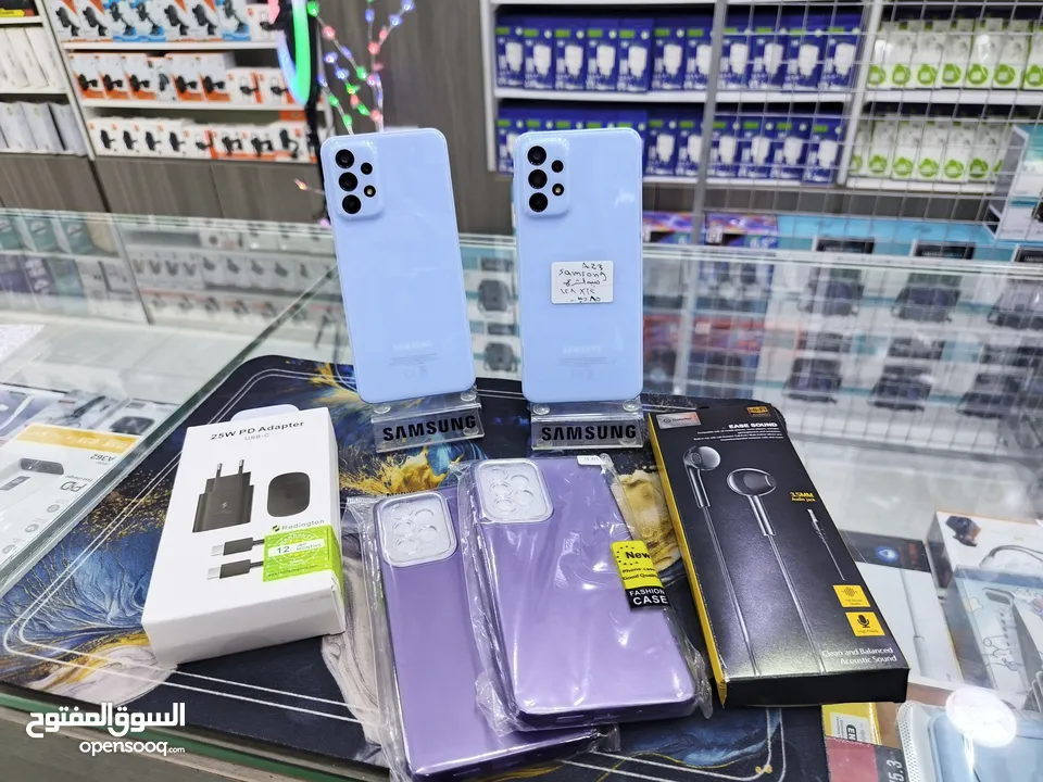 الازرق البارد متوفر SAMSUNG A23 رام 12 جيجا 128 بدون كرتونه معه بكج هدية متوفر توصيل