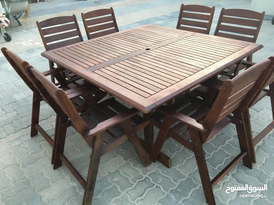 Dining Table With Eight Chairs For Sale