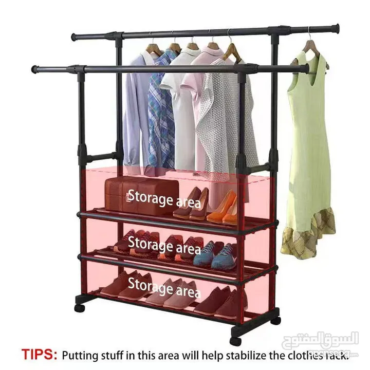 Clothes hanging shelves for mens and womens with holding 60kg cap.