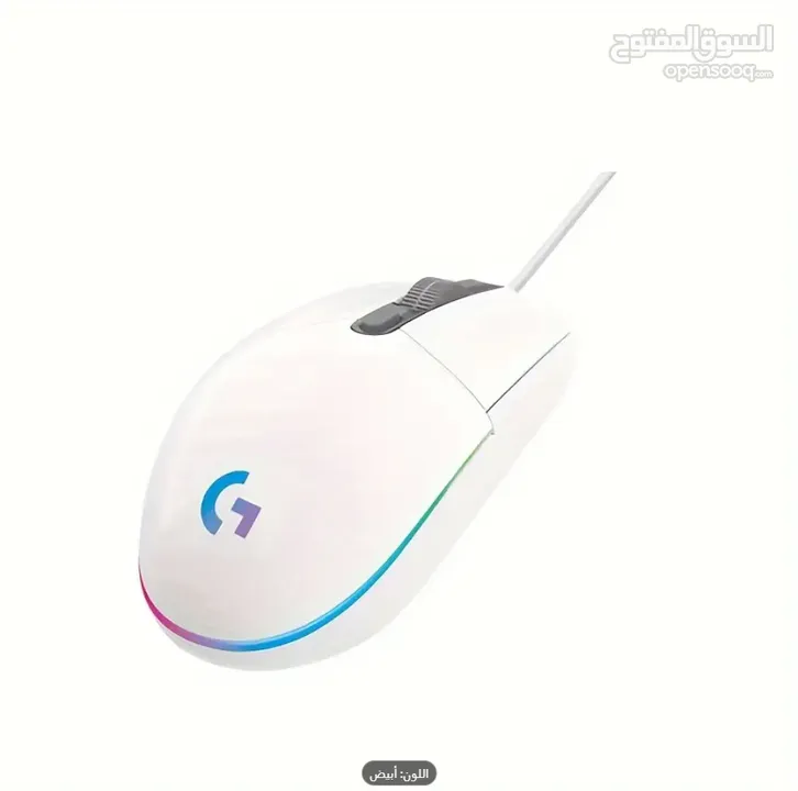 ماوس الألعاب السلكي Logitech G102، إضاءة RGB، دقة 8000dpi، خفيف الوزن، زر ميكانيكي , اصلي