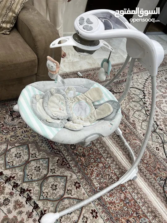مرجيحة اطفال baby swing جديدة استخدام شهرين