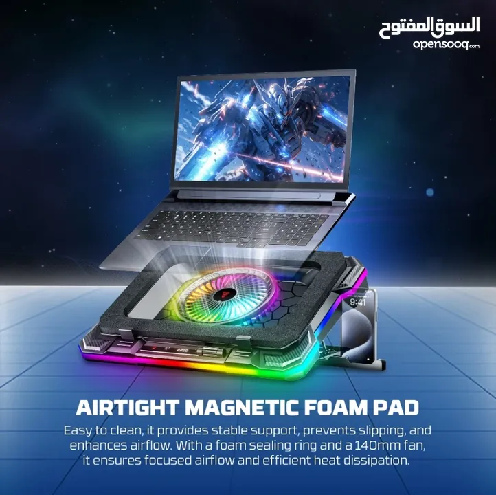 ستاند تبريد لابتوب FANTECH NC22 جديد من BLUE BELT