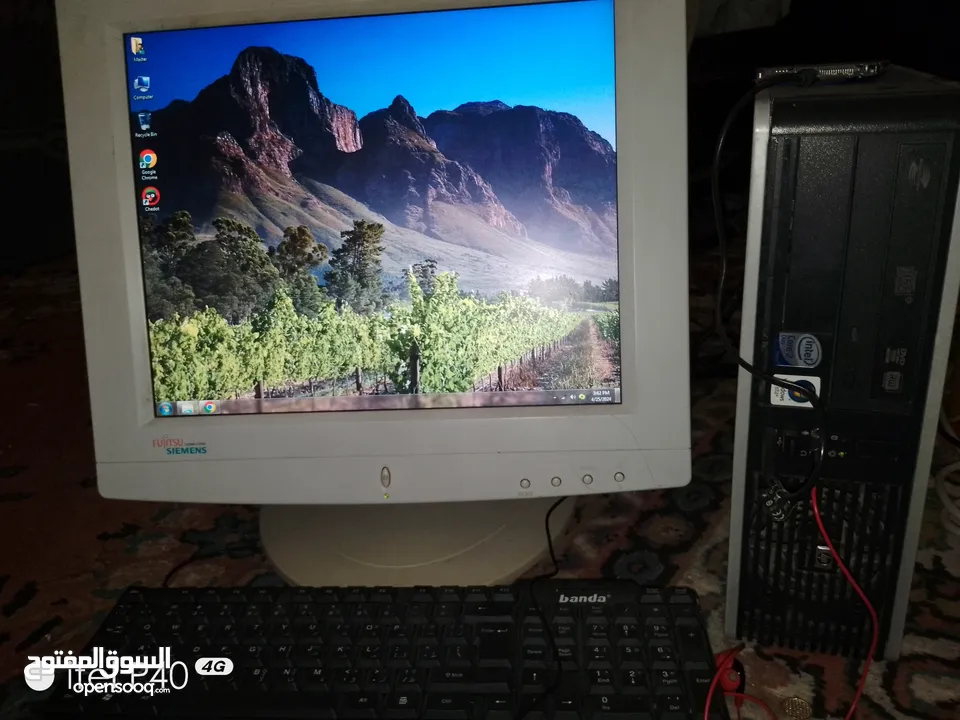 كمبيوتر مع طابعه هديه Core 2 duo,3g ram,160g hd بسعر مغري