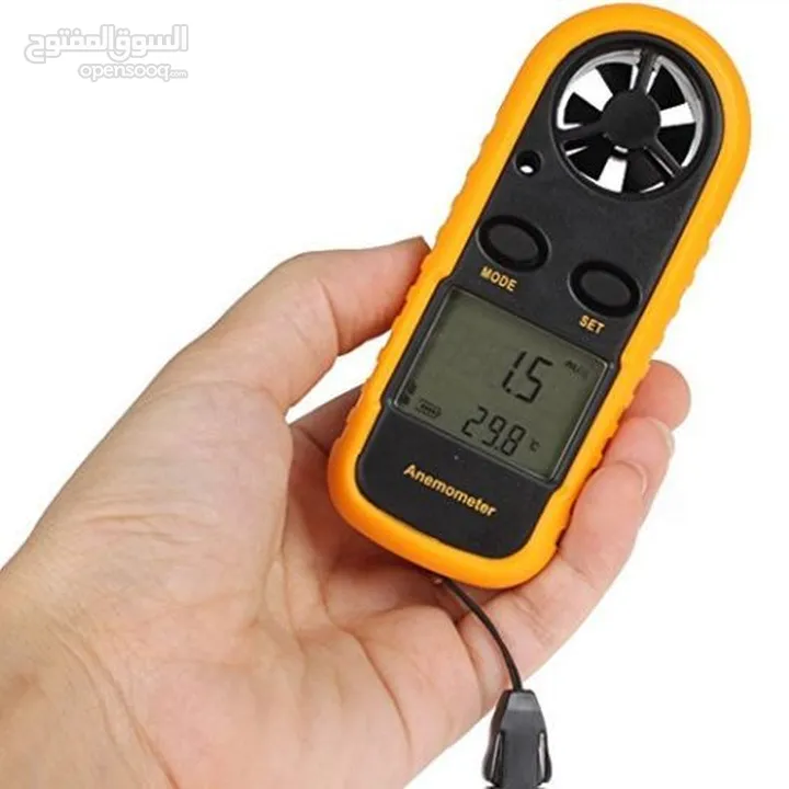 Mini LCD Wind Speed Gauge Air Velocity Meter Digital Anemometer NTC Thermometer