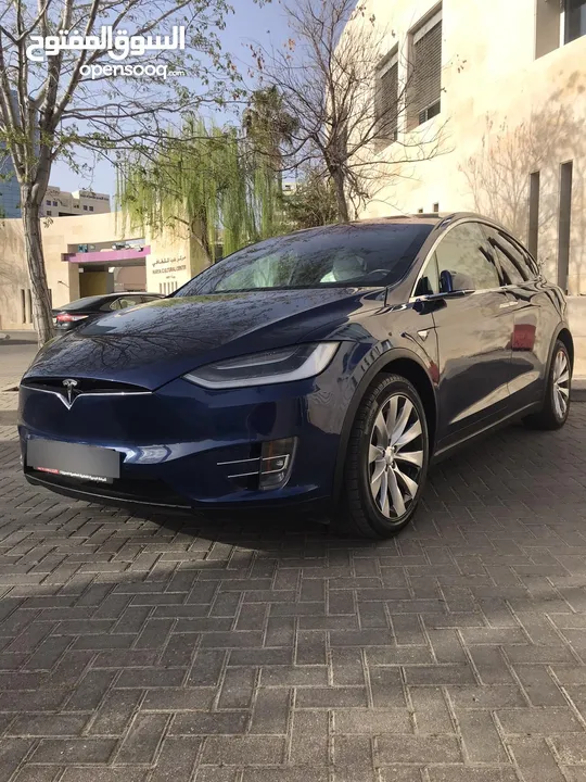 تسلا مودل X 2020 لون ازرق فحص كامل